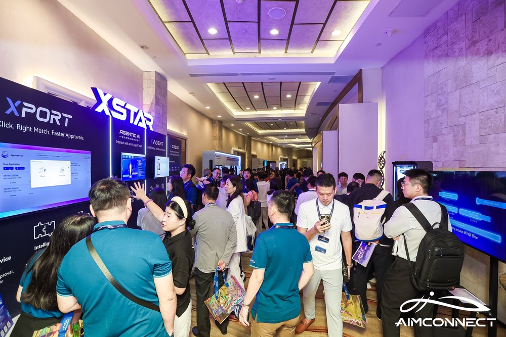 Delegates explore X Star Technology’s Xport agentic AI showcase at AIMCONNECT 2026