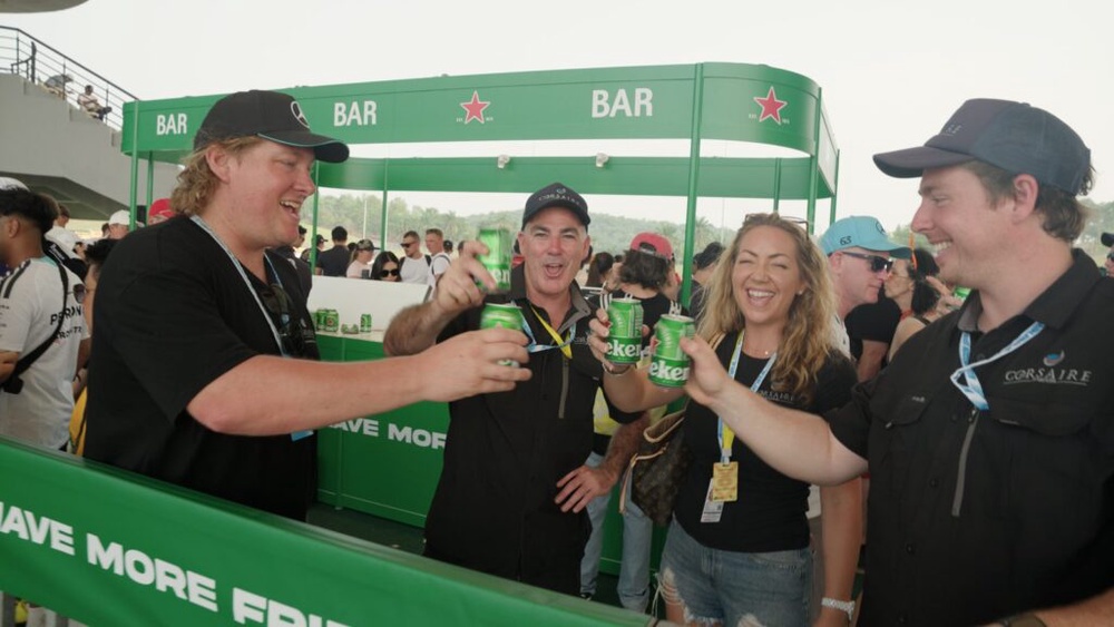 Fans gathering at a Heineken bar during F1 Malaysia 2026 at Sepang