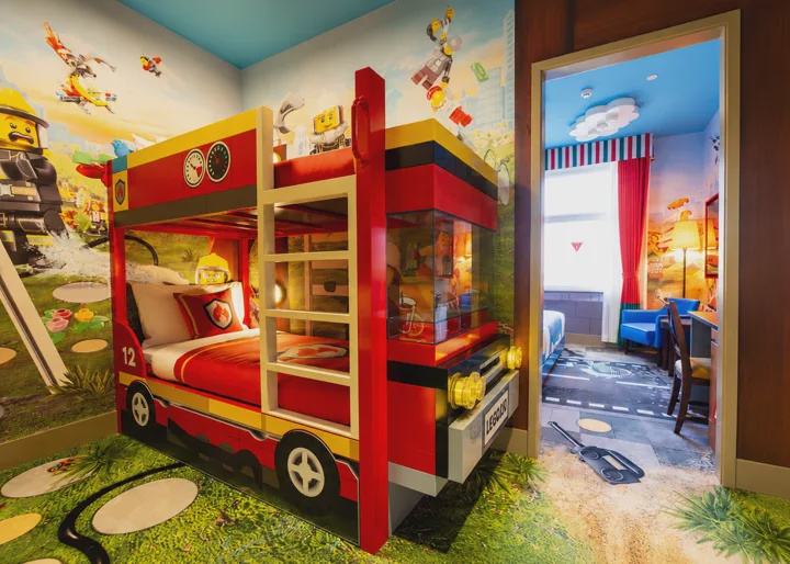 Separate kids sleeping area in LEGOLAND Malaysia LEGO CITY rooms