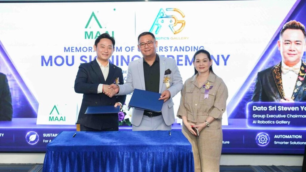 MAAI MoU signing with AI Robotics Gallery on robotics collaboration