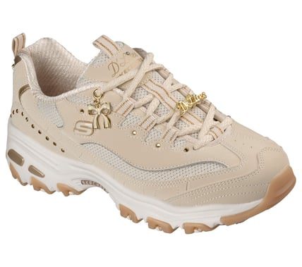 Skechers D'Lites 20th Anniversary sneaker in Natural Gold