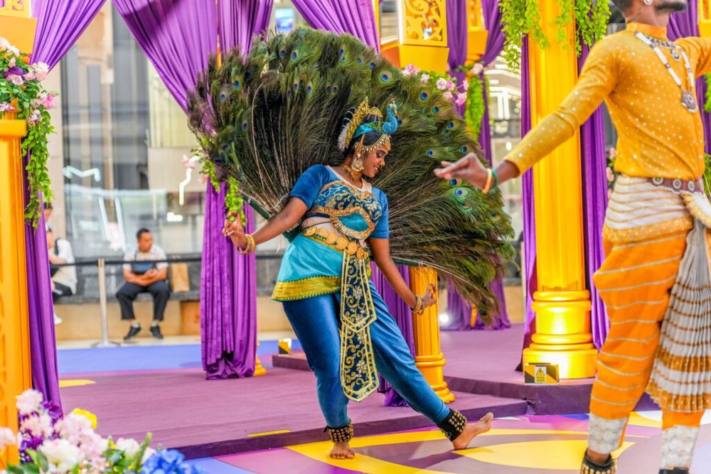 Peacock dance performance at the Suria KLCC Deepavali celebration