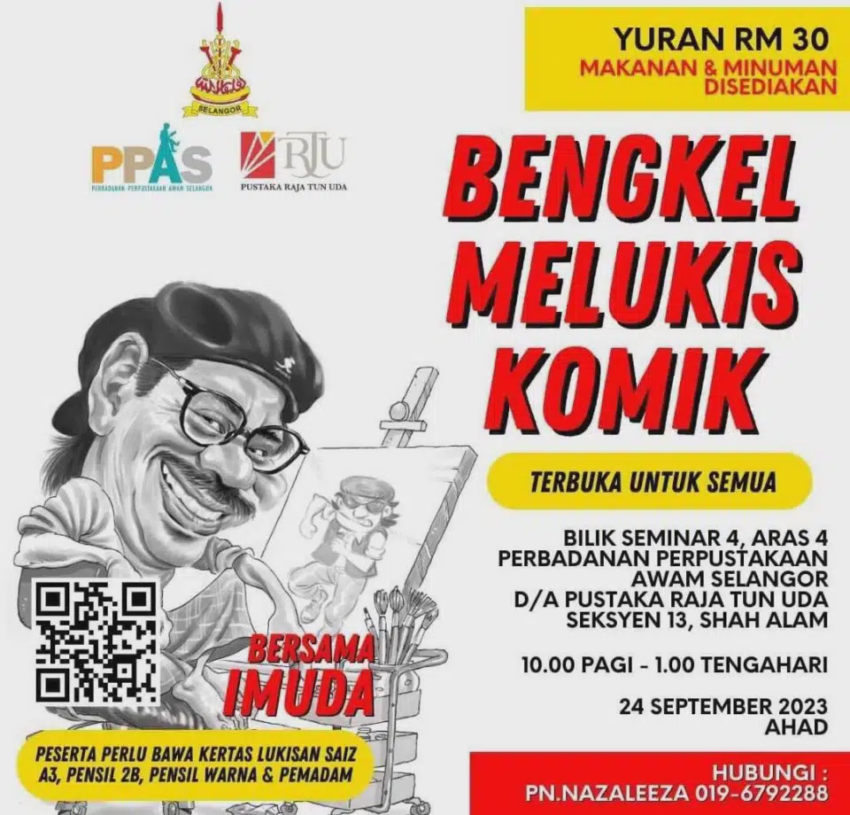 Peluang Sertai Bengkel Melukis Komik Bersama Imuda Ahad Ini