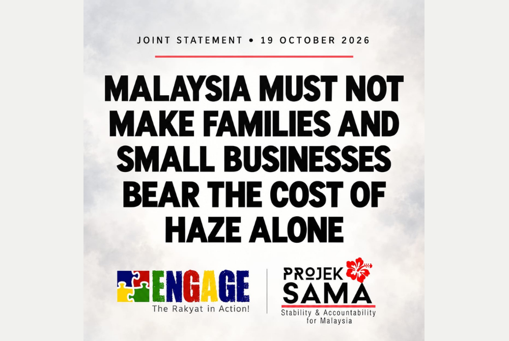 Image from: Engage, Projek Sama urge financial support for families and businesses affected by haze
