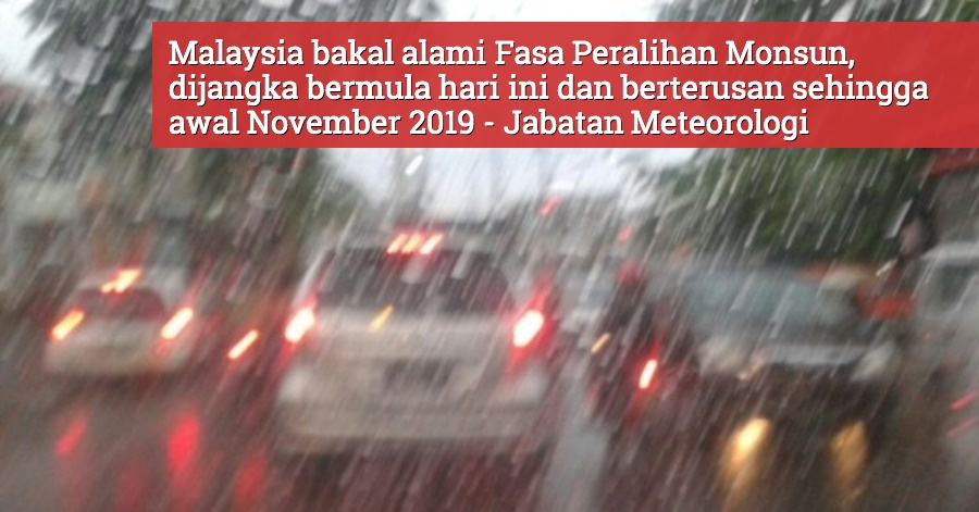 Image from: Hujan Lebat Diramal Di 8 Negeri, 1 Wilayah Hingga Malam Ini