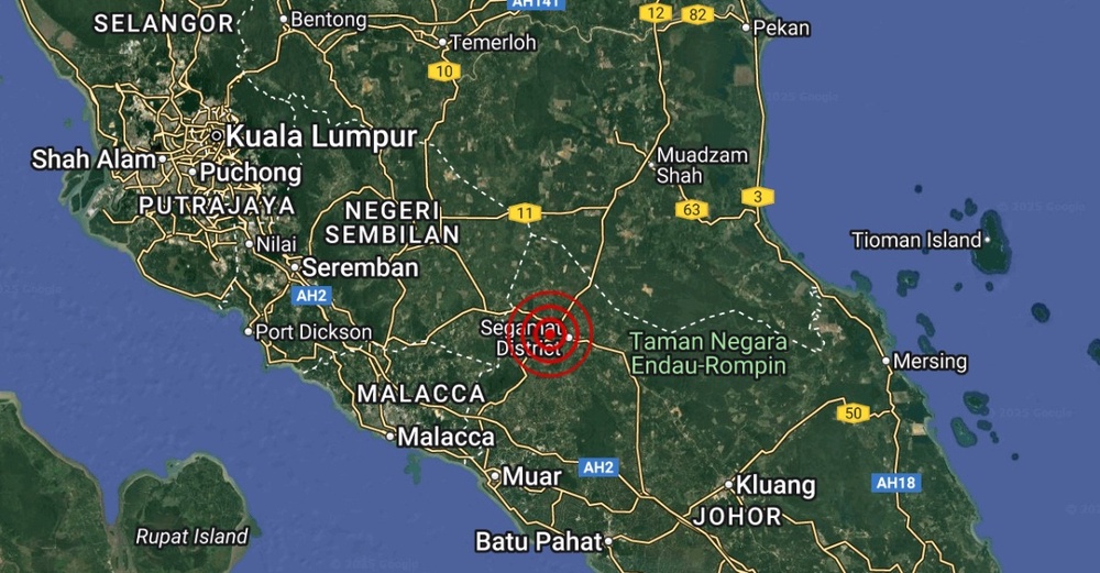 Image from: Gempa Bumi Lemah Gegar Kinabatangan Pagi Tadi
