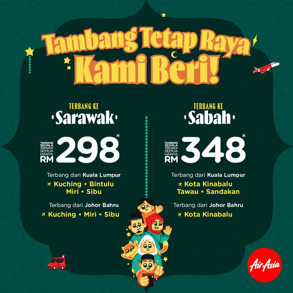 AirAsia Tawar Lebih 22,000 Tempat Duduk Pada Tambang Rendah Tetap ...