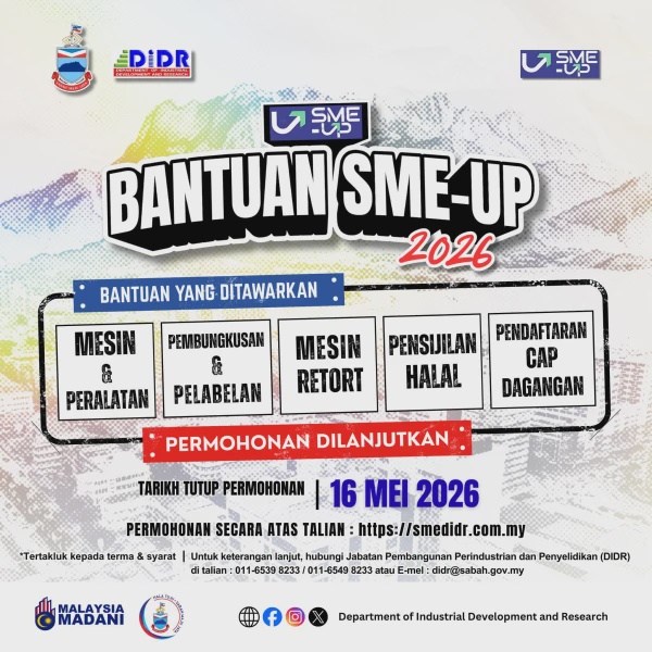 Image from: Bantuan SME-UP 2026: Permohonan Geran IKS Sabah Kini Dibuka