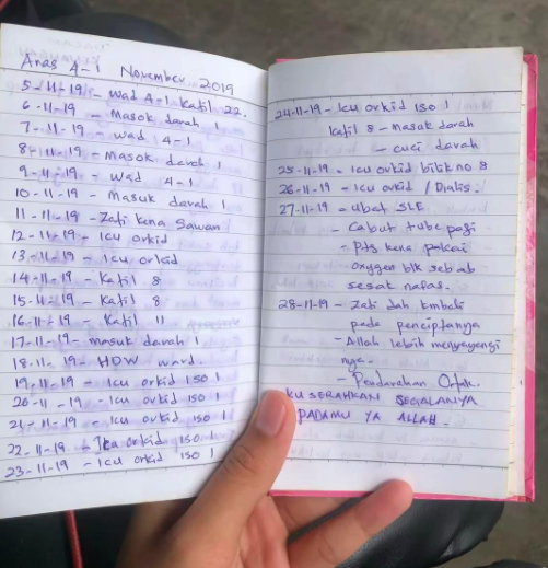 Image from: Terjumpa Diari Ibu, Gadis Sebak Baca Luahan Tentang Pemergian Arwah Kakaknya