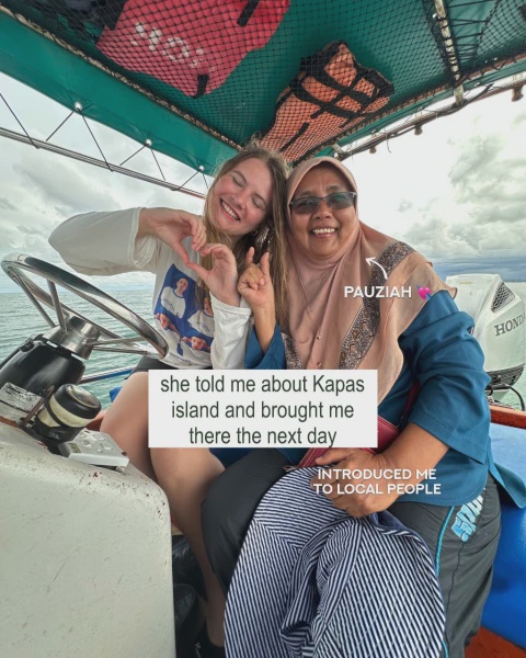 Image from: Hanya Kerana Tertidur Dalam Bas, Wanita Belarus Temui Kasih Seorang ‘Mak’ Di Terengganu