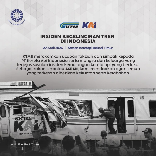 Image from: KTMB Ucap Takziah Susulan Nahas Kereta Api Di Bekasi