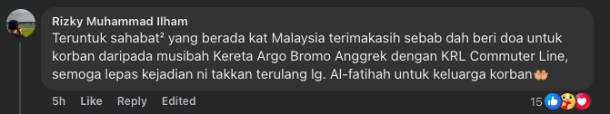 Image from: KTMB Ucap Takziah Susulan Nahas Kereta Api Di Bekasi