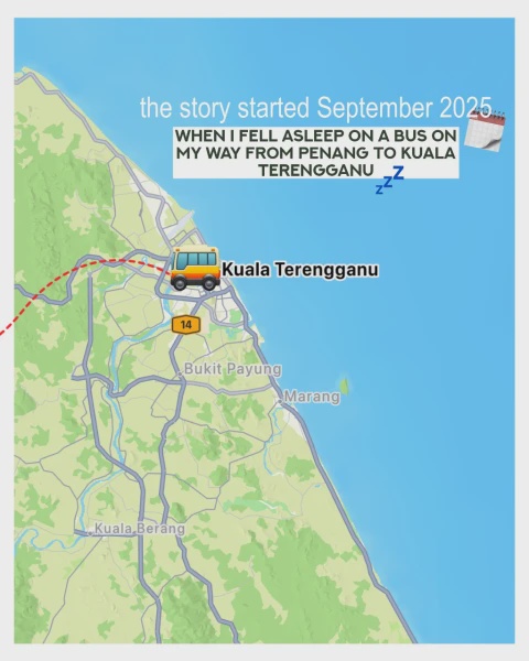 Image from: Hanya Kerana Tertidur Dalam Bas, Wanita Belarus Temui Kasih Seorang ‘Mak’ Di Terengganu