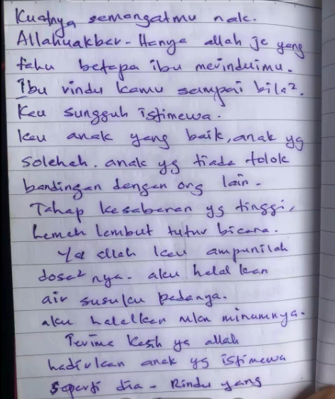 Image from: Terjumpa Diari Ibu, Gadis Sebak Baca Luahan Tentang Pemergian Arwah Kakaknya