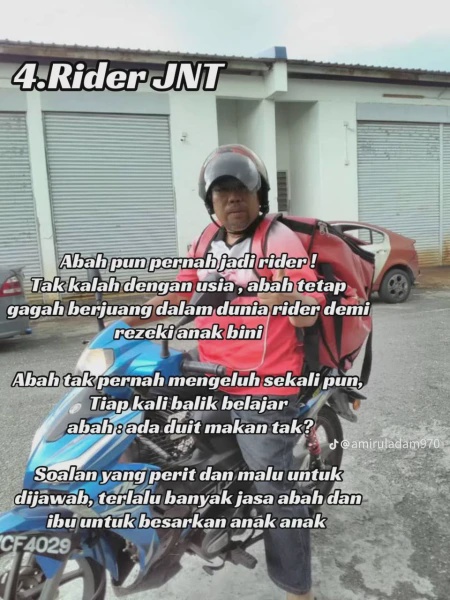 Image from: “Abah Tak Kisah Kerja Apa," Anak Kongsi Pengorbanan Bapa Tapi Pengakhiran Cerita Buat Ramai Sebak