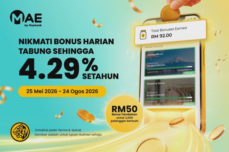 Image from: Tiap Bulan Guna Tabung MAE, Ini Benefit Terbaru Yang Pengguna Boleh Dapat