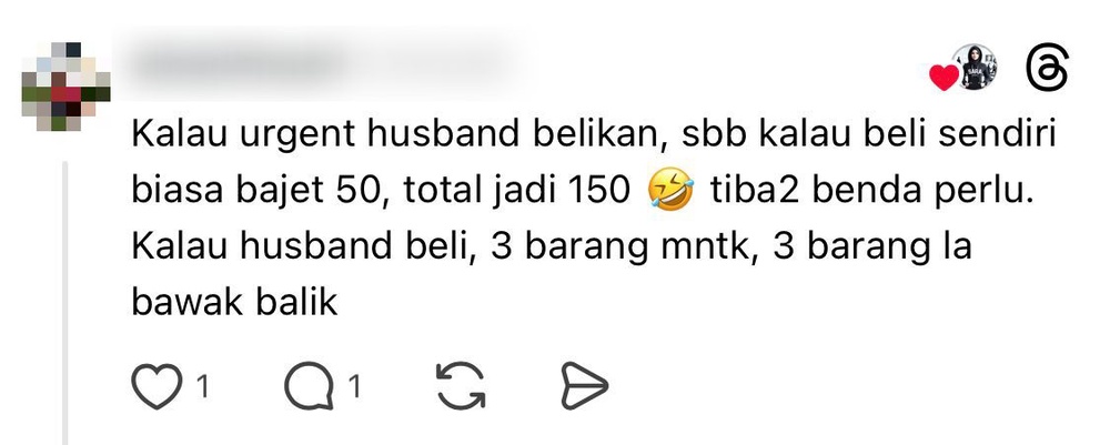Image from: Ramai Boleh Relate, Ini Perangai “Rare” Suami Bila Beli Barang Dapur Tanpa Isteri