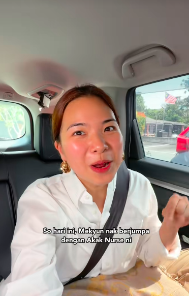 Image from: Mekyun Jumpa 'Kembar', Siap Cuba Pakai Tudung