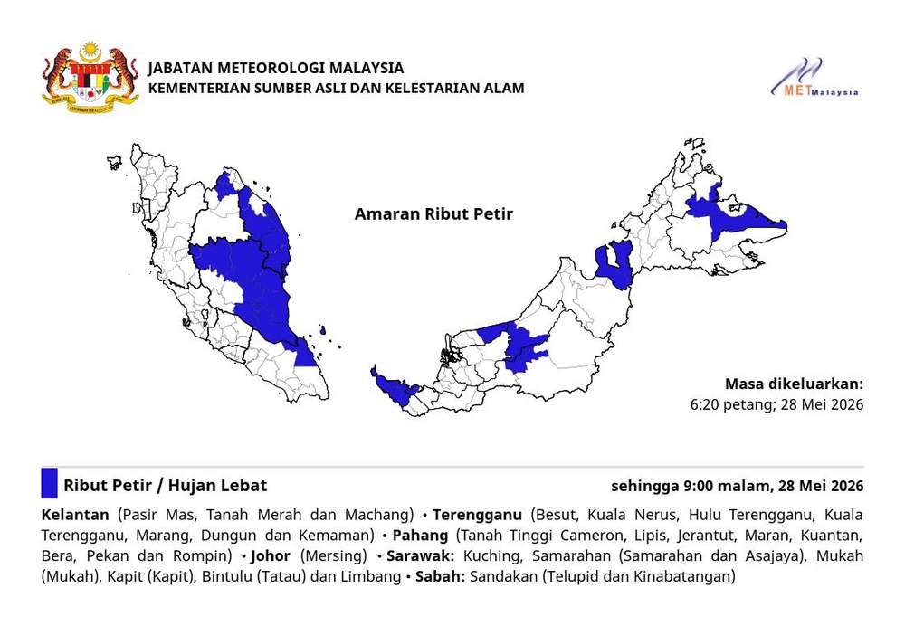Image from: Amaran Hujan Lebat Di Enam Negeri