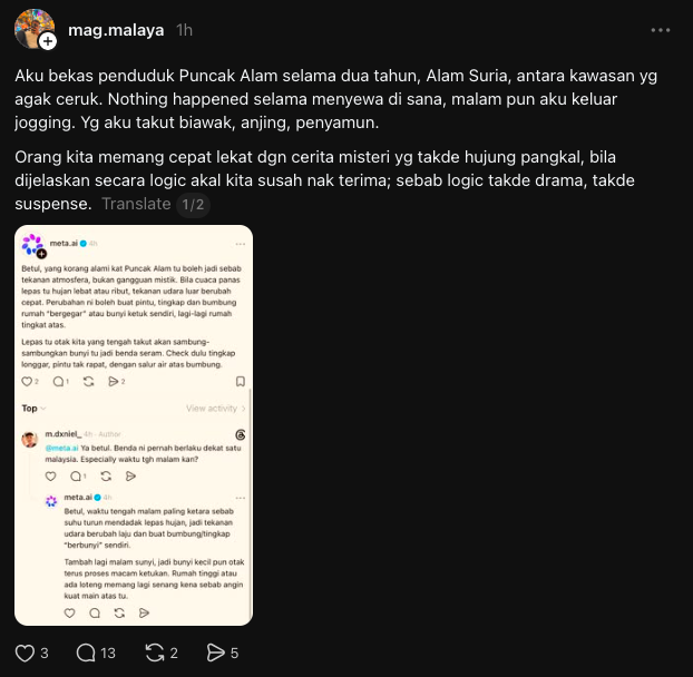 Image from: Misteri Bunyi Ketukan Jam 3 Pagi Di Puncak Alam, Ramai Tak Lena Tidur