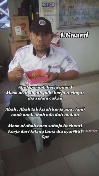 Image from: “Abah Tak Kisah Kerja Apa," Anak Kongsi Pengorbanan Bapa Tapi Pengakhiran Cerita Buat Ramai Sebak