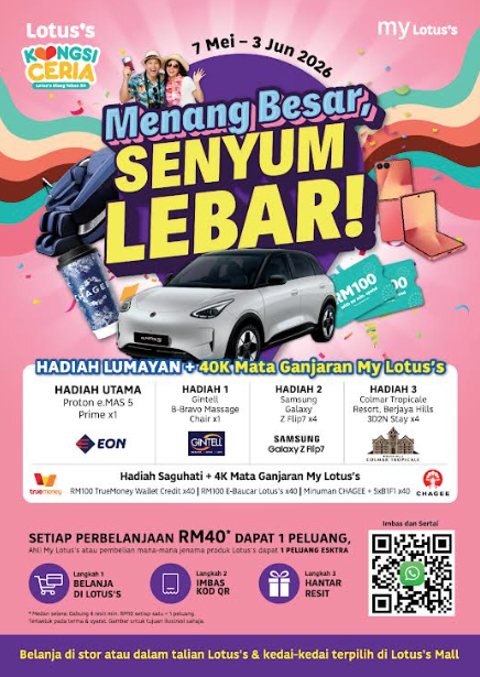 Image from: Ulang Tahun Ke-4 Lotus’s Malaysia Disambut Dengan Penjimatan Hebat