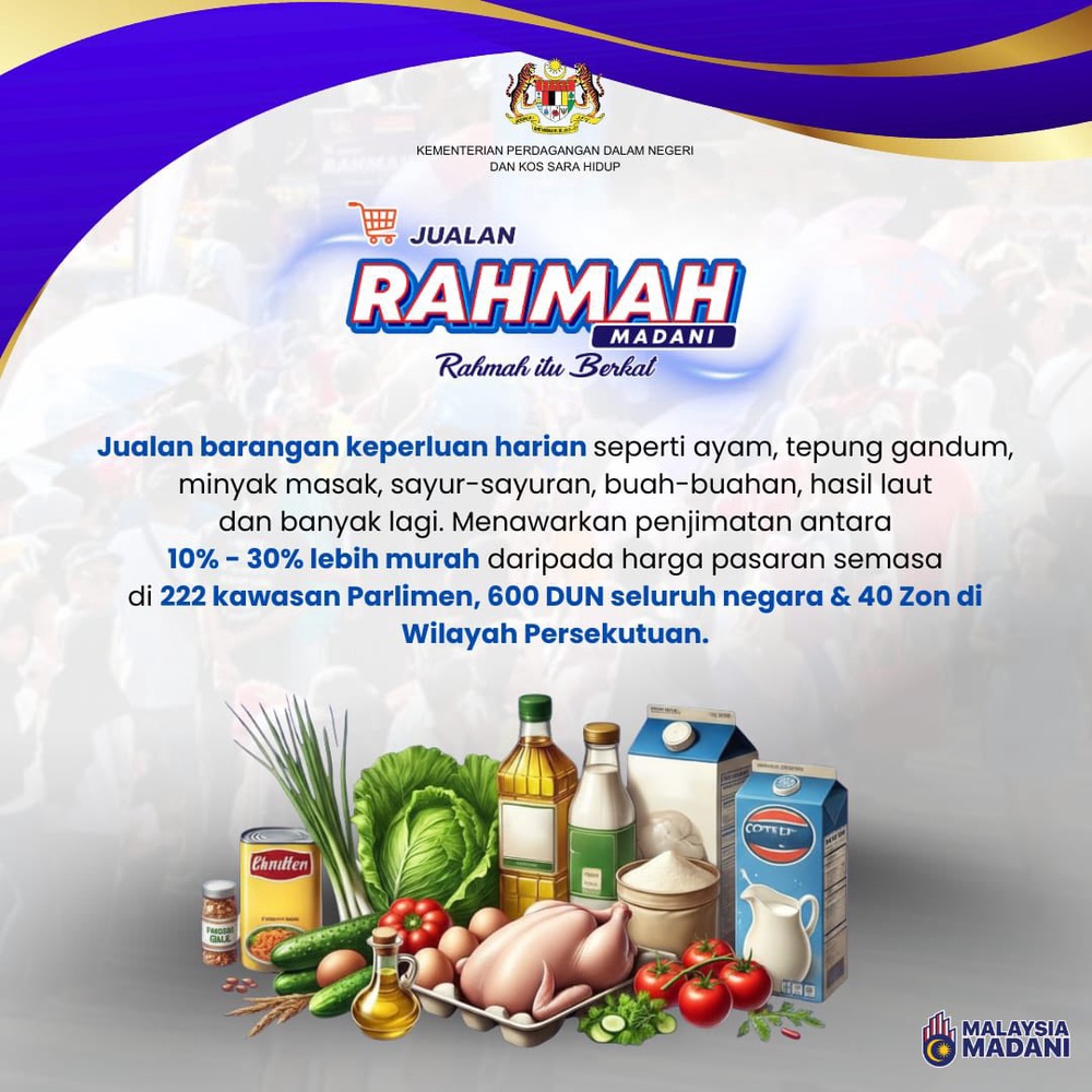 Image from: Tarikh & Lokasi Premis Jualan Rahmah MADANI Jun 2026