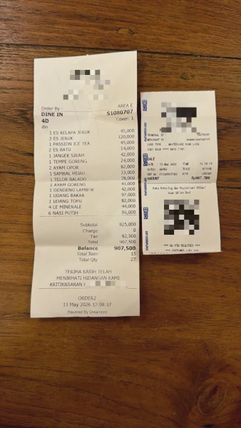 Image from: Pelancong Malaysia Kongsi Pengalaman 'Ngeri' Ketika Singgah Makan Di Restoran Popular Jakarta