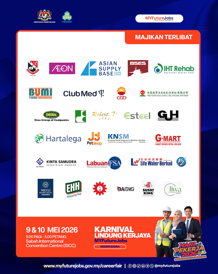 Image from: MYFutureJobs Sabah Himpun 50 Majikan Bermula 9 Mei Ini