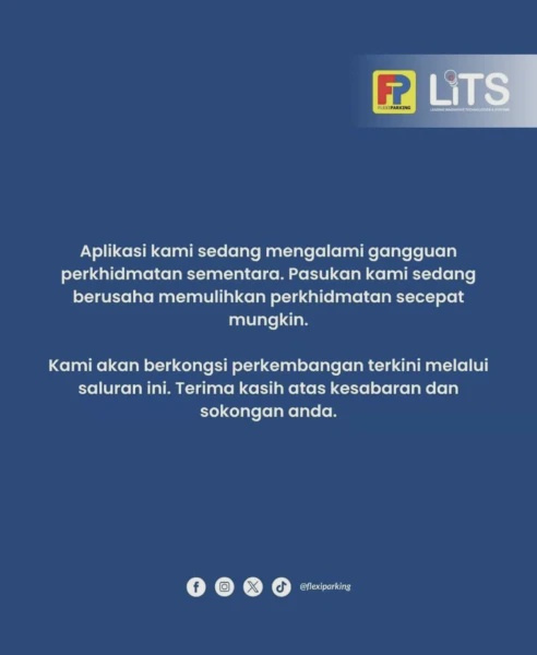 Image from: “Dah Sejam Cuba Bayar” - Pengguna Luah Kecewa FlexiParking Bermasalah