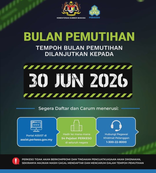 Image from: Perkeso Lanjutkan Ops Pemutihan Hingga 30 Jun 2026