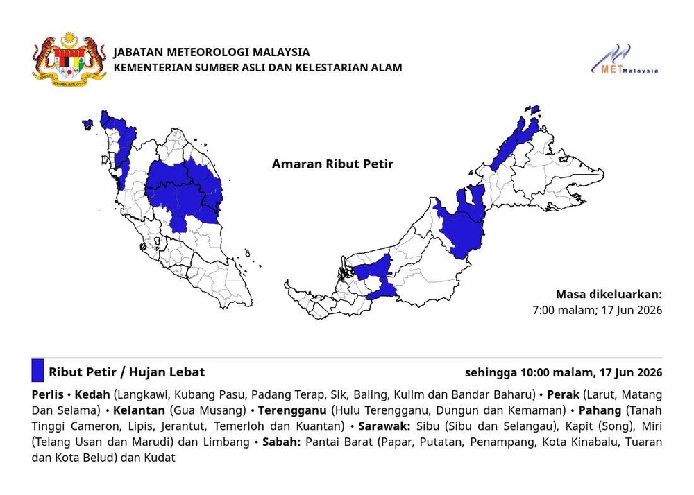 Image from: Hujan Lebat Di 8 Negeri Malam Ini