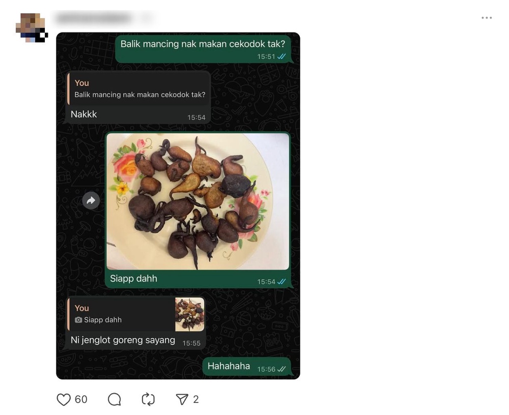 Image from: Abang Ni Kongsi "First Time" Buat Cekodok, Terhibur Baca Komen Netizen