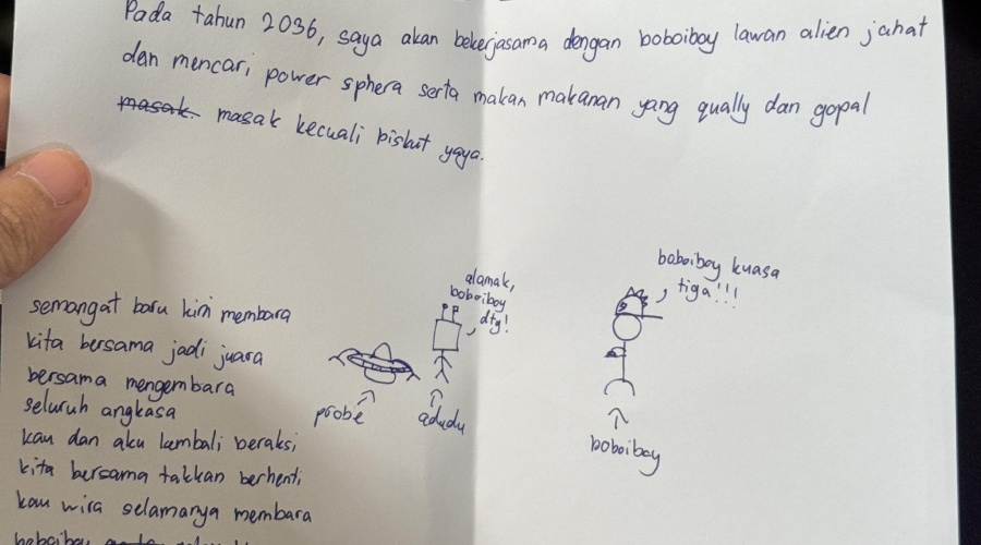 Image from: Kongsi Cita-cita, Jawapan Murid Buat Cikgu 'Sesak Nafas'