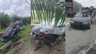 Image from: Bayi Cedera Tercampak Keluar Dari Kereta Dalam Kemalangan Libatkan Dua Kenderaan