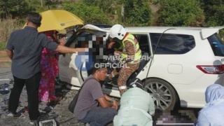 Image from: Penunggang Motosikal Maut Tercampak Ke Bawah Jambatan Di Lebuh Raya SPE