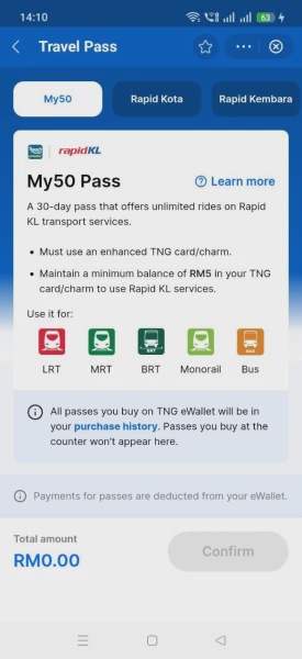Image from: Rapid KL Perkenal Rapid Bulanan Digital, Boleh Diaktifkan Guna TNG eWallet