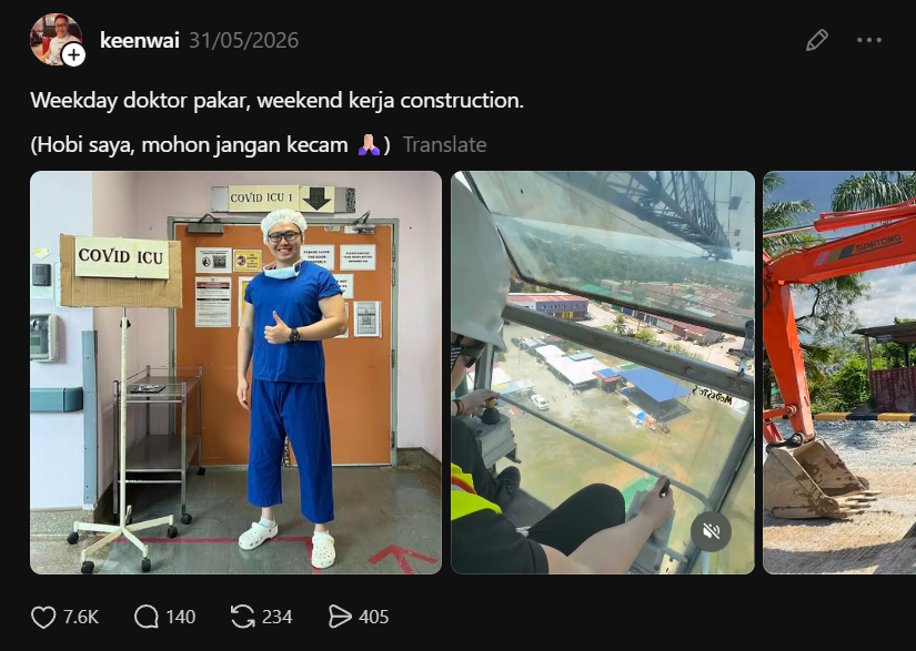 Image from: Hanya Kongsi Dua Keping Gambar, Kisah Lelaki Ini Buka Cerita Ramai