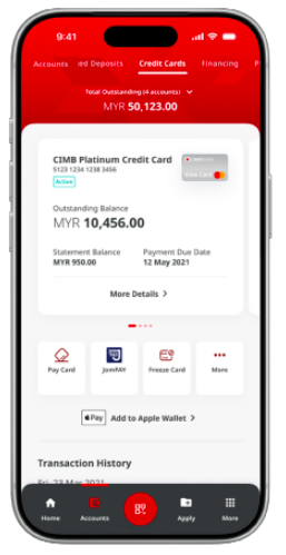Image from: Kad Kredit CIMB Dah Boleh Ditambah Ke Apple Wallet, Ini Caranya