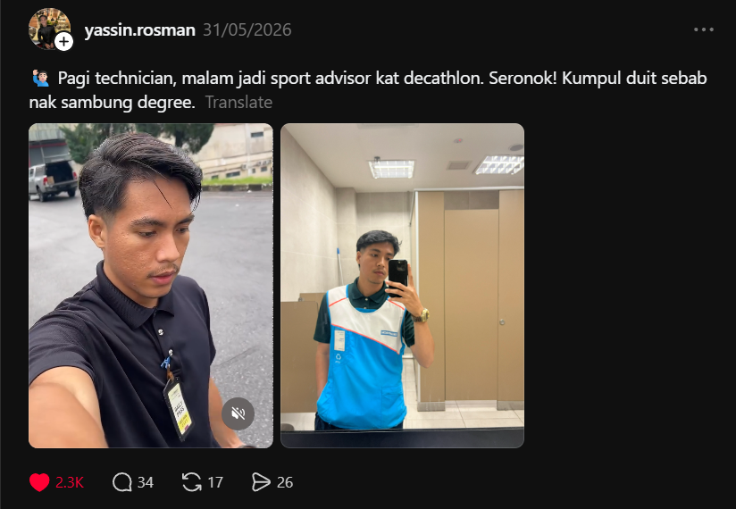 Image from: Hanya Kongsi Dua Keping Gambar, Kisah Lelaki Ini Buka Cerita Ramai