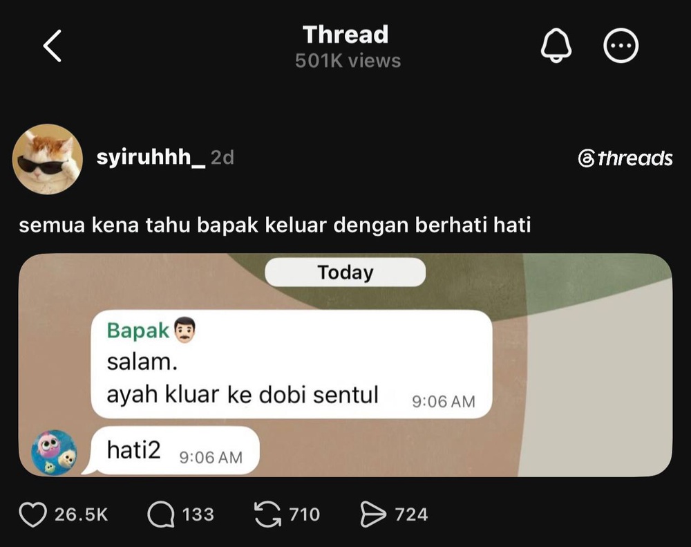 Image from: Selalu 'Report', Respon Bapa Untuk "Princess" Buat Ramai Kagum