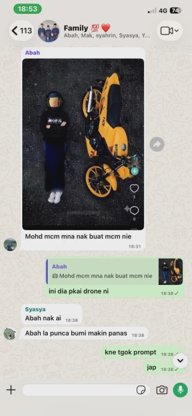 Image from: Bila Bapa Nak Ikut Trend Bergambar Dengan Motor, Reaksi Anak Cuit Hati Ramai