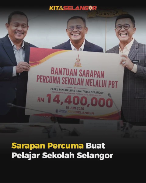Image from: Pelajar Sekolah Di Selangor Dapat Sarapan Percuma Bermula Ogos Depan