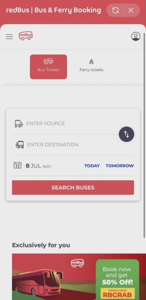 Image from: redBus Bawa Tempahan Bas Antara Bandar & Feri Kepada Pengguna Grab