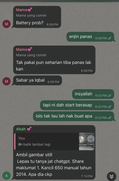 Image from: Minta Pandangan Kereta Rosak, Jawapan Abah Buat Ramai Terdiam