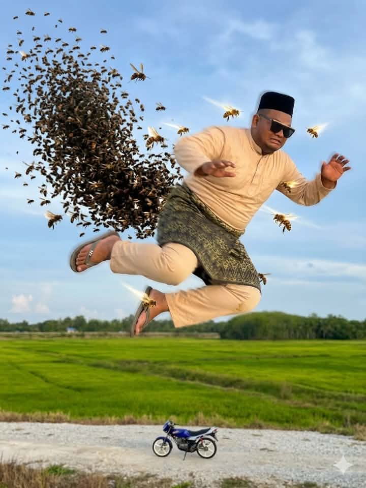 Image from: Lelaki Minta Sunting Gambar Dengan 'Pose' Bergaya Atas Motor, Hasilnya Buat Ramai Terhibur
