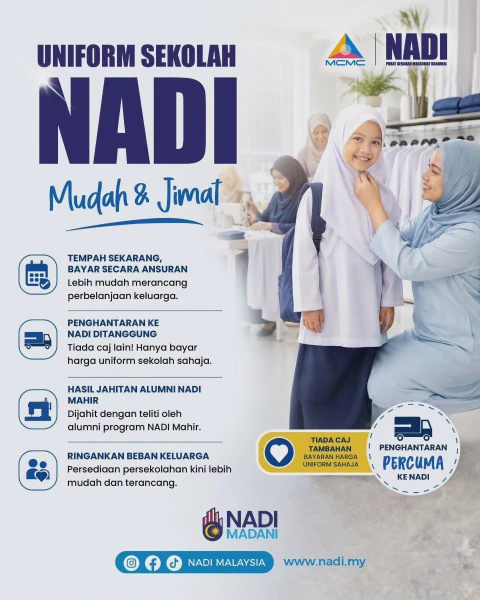 Image from: Inisiatif Uniform Sekolah NADI: Tempah Awal, Bayar Secara Ansuran