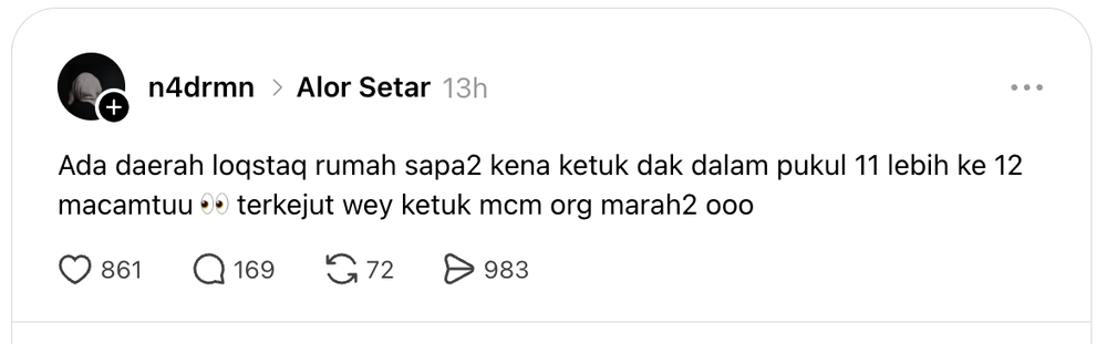 Image from: Misteri Bunyi 'Ketukan' Hantui Penduduk Sekitar Alor Setar, Ramai Tak Lena Tidur