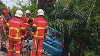 Image from: Tiga Maut, Tiga Cedera Kereta Dinaiki Terbabas Di Kunak