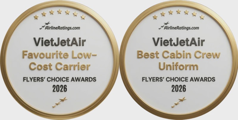Image from: Vietjet Raih Dua Anugerah Terbaik Di 2026 Flyers’ Choice Awards